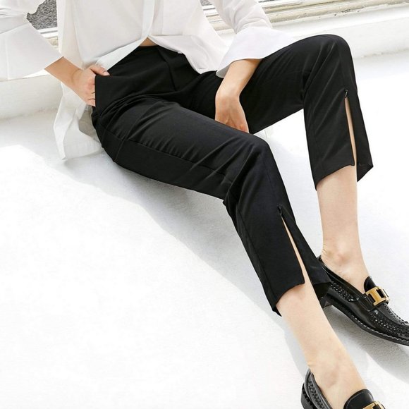 J.ING Cora Black Straight Leg Pants - L / Black - Picture 3 of 3